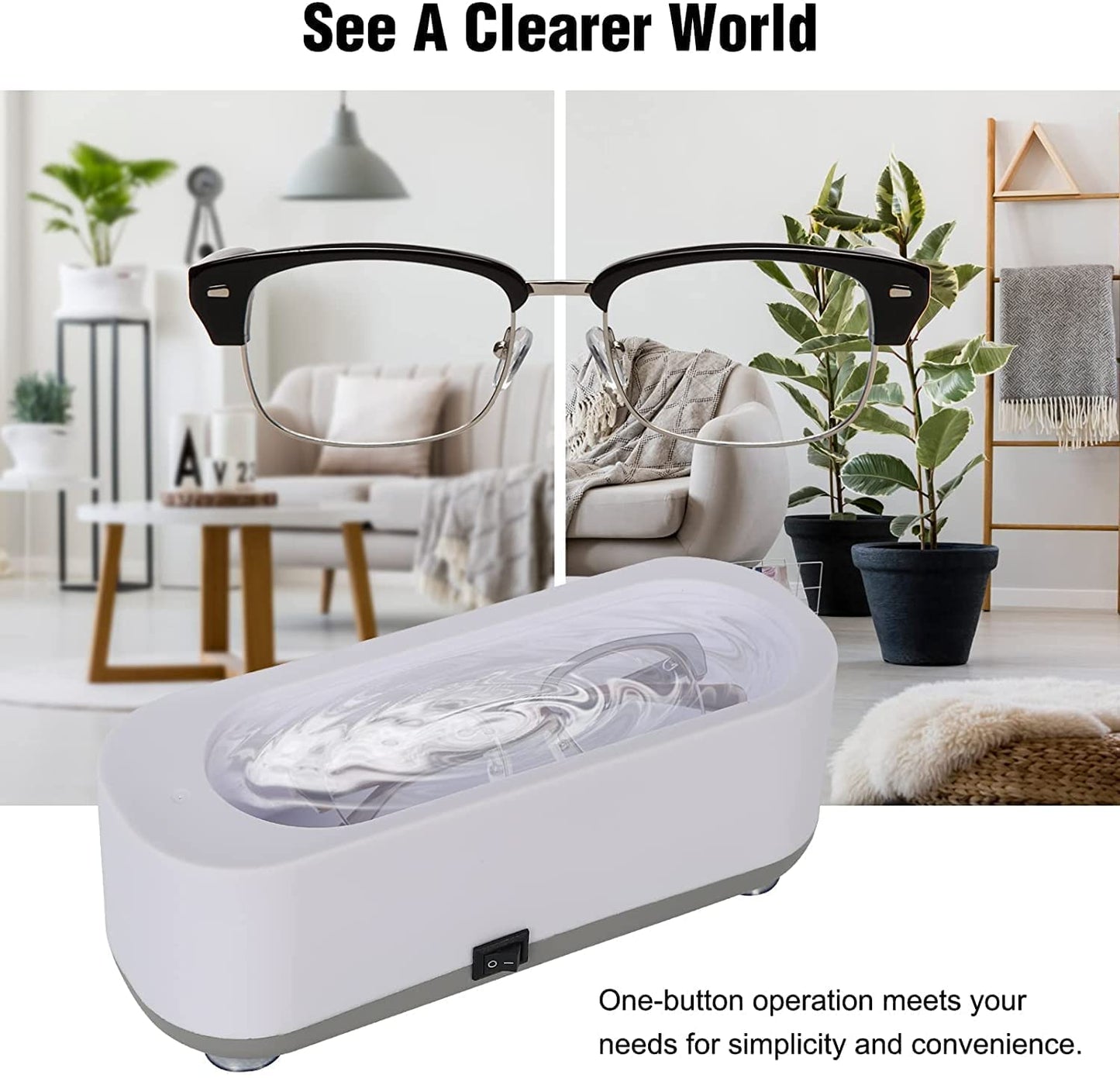 Portable Mini Ultrasonic Jewelry Cleaner Machine