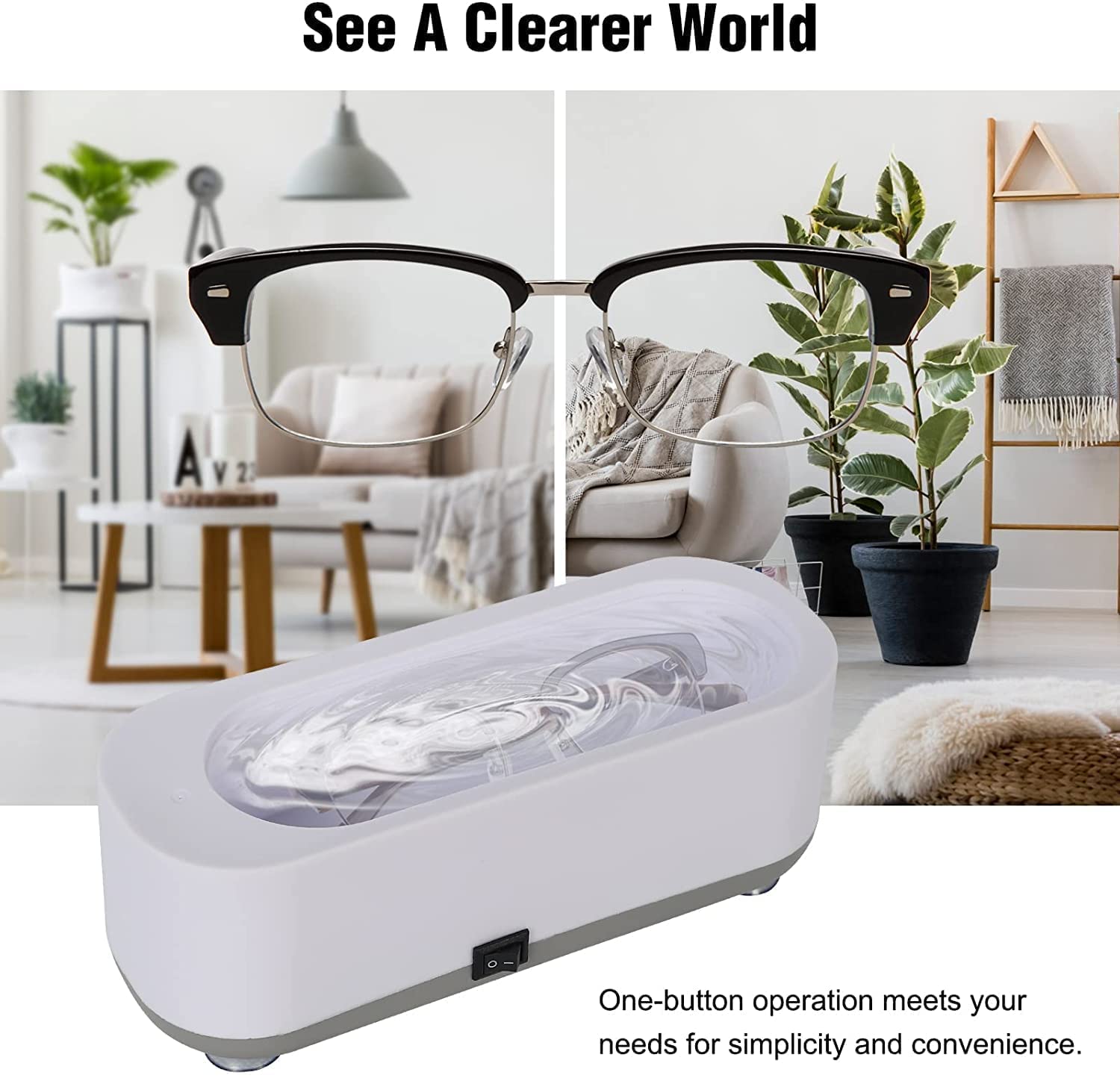 Portable Mini Ultrasonic Jewelry Cleaner Machine