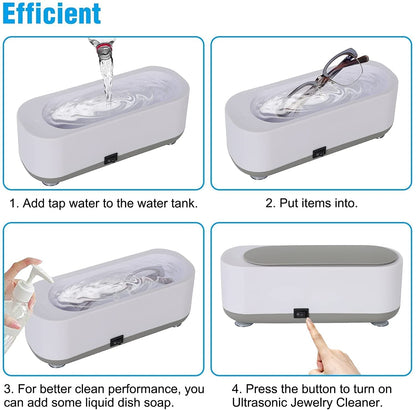 Portable Mini Ultrasonic Jewelry Cleaner Machine