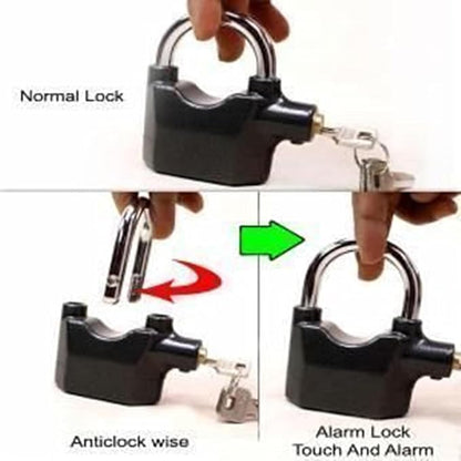 Motion Sensor Padlock with Built-In Siren Alarm